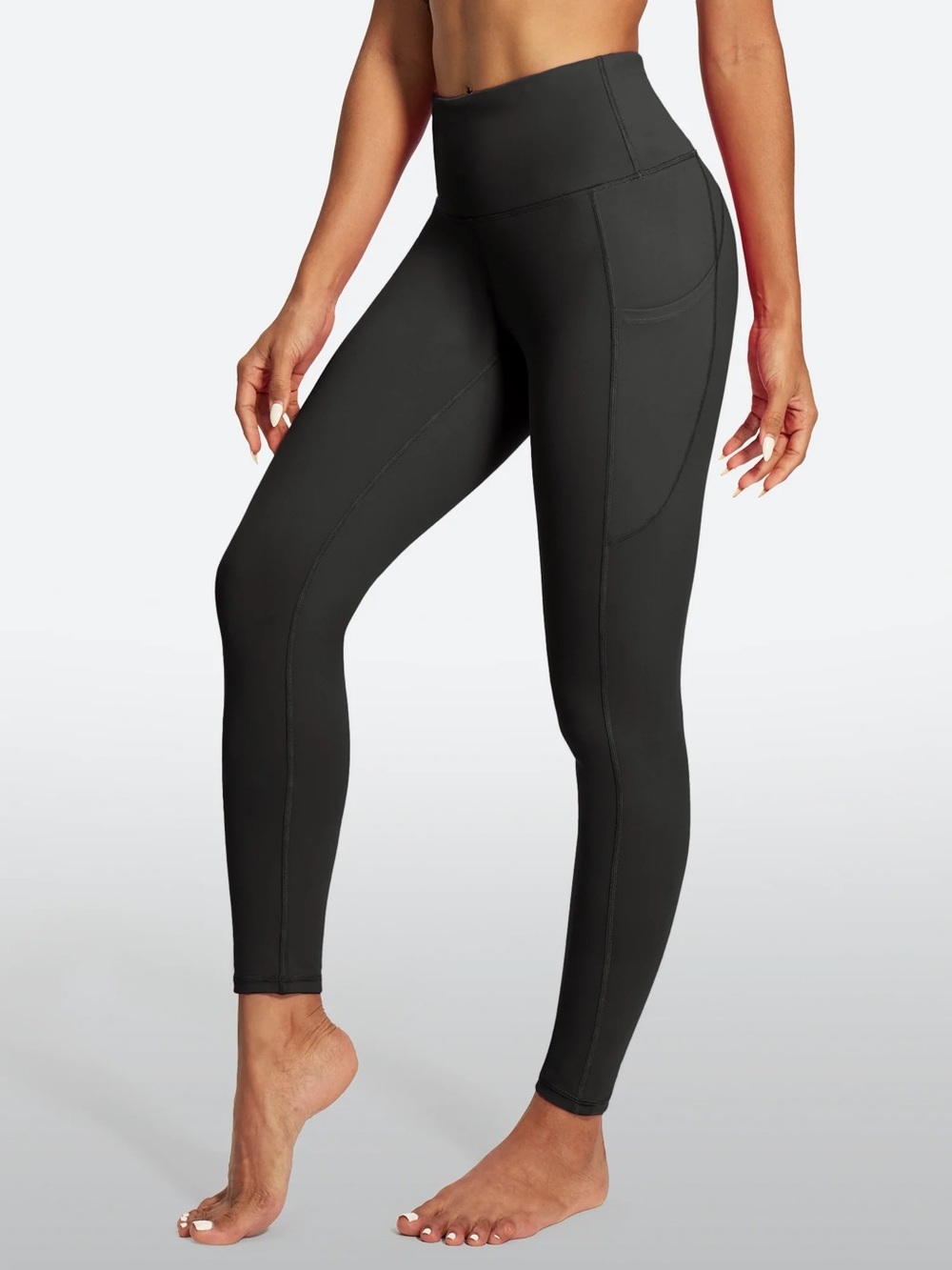 IUGA FlexTight Black High-Rise Leggings with Side Pocket M